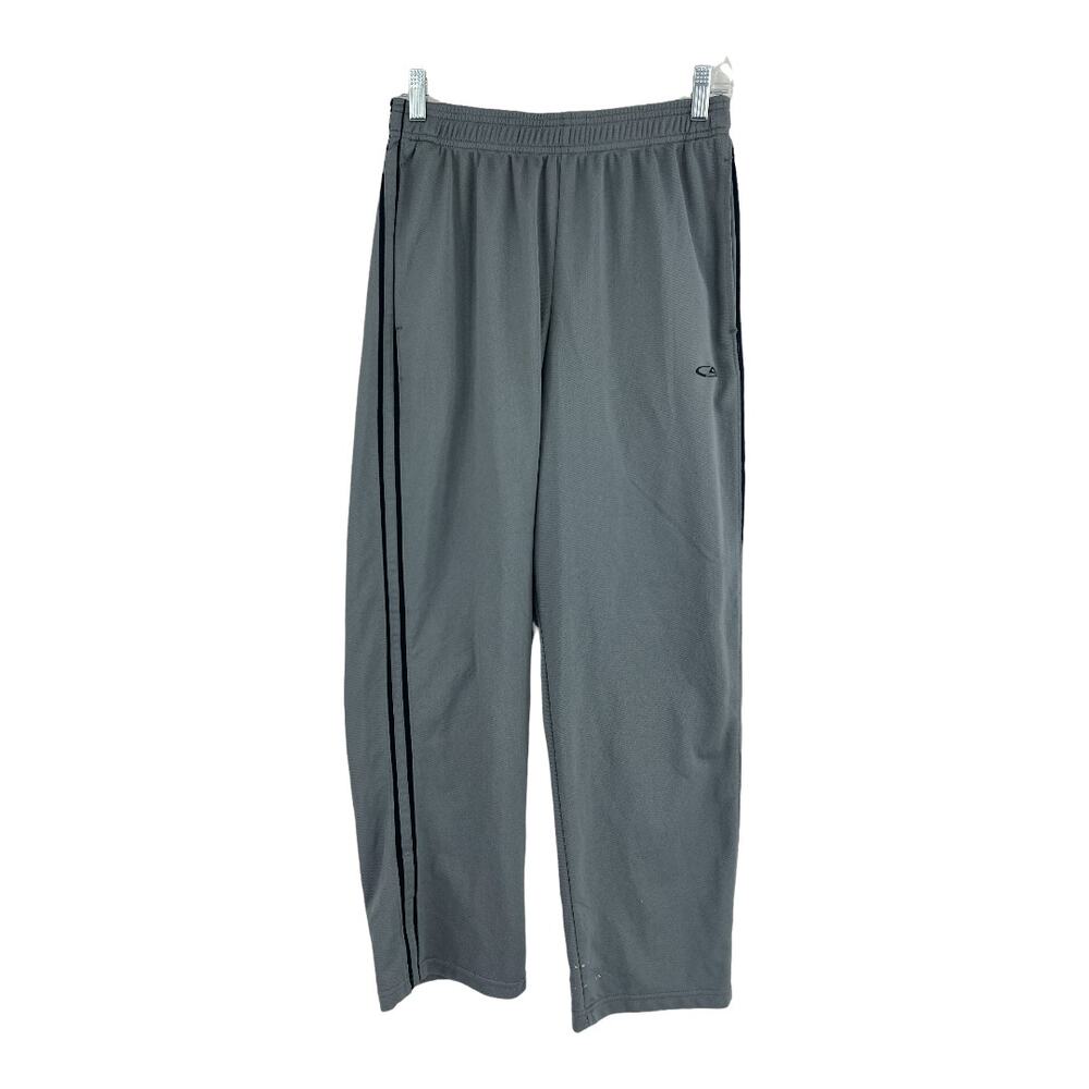 C9 By Champion Women's Medium Gray Striped Track Pants Athleisure Y2K